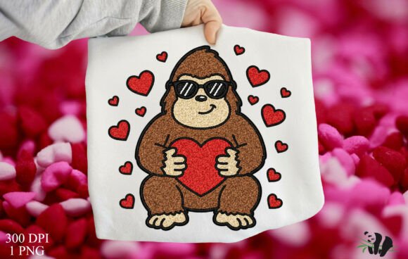 Download Faux Yarn Bigfoot Valentine’s Day PNG - Day Collection