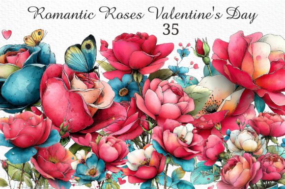 Download Romantic Roses Valentine's Day Clipart - Day Collection
