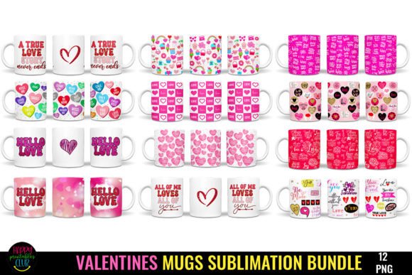 Download Valentines Day Mugs Sublimation Bundle - Day Collection