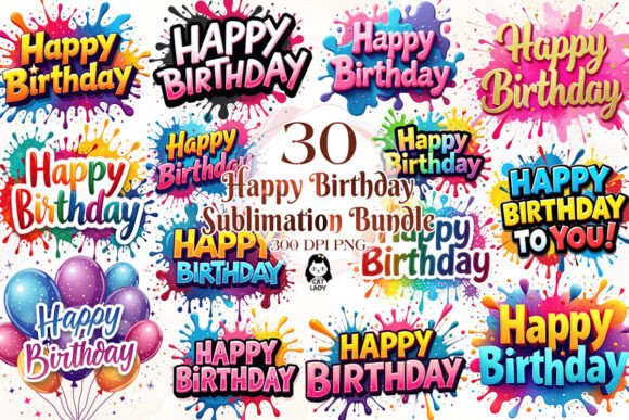 Download Happy Birthday Sublimation Bundle - Day Collection