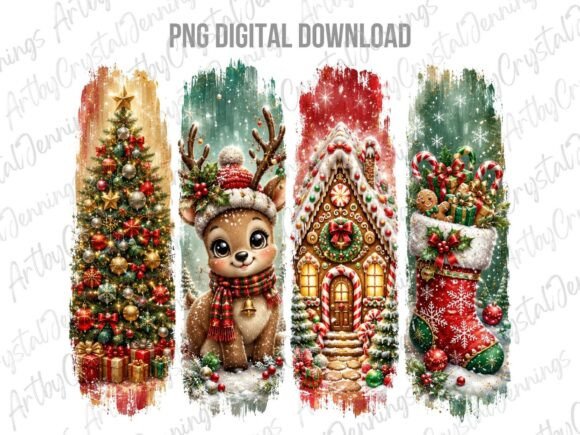 Download Christmas Holiday Watercolor Brushstroke - Day Collection