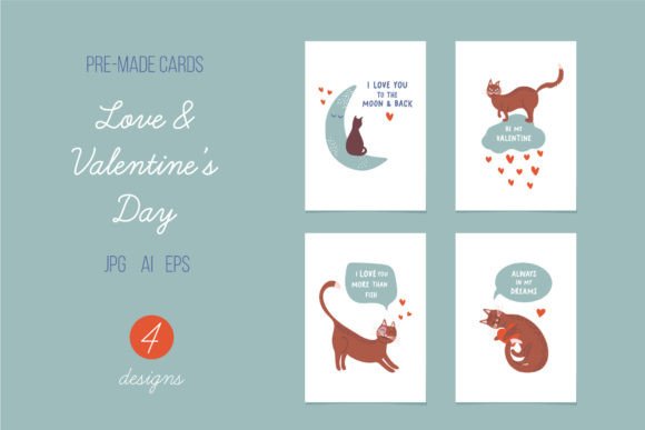 Download Valentine's Day Cards | Cute Cats - Day Collection