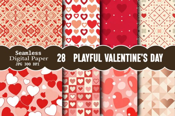 Download Playful Valentine's Day Patterns - Day Collection