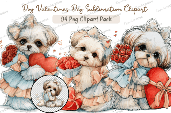 Download Dog Valentines Day Clipart,Whimsical Dog - Day Collection
