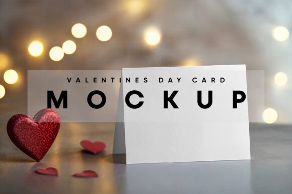 Download Valentines Day Card on the Table Mockup - Day Collection