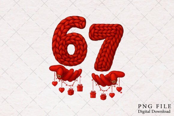 Download Faux Crochet Valentine’s Day 67 Meme PNG - Day Collection