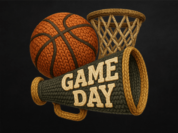 Download Game Day Basketball PNG Faux Yarn Design - Day Collection