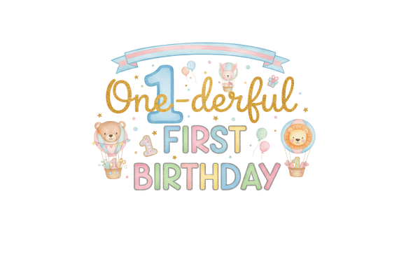Download One-derful First Birthday Cute Design - Day Collection