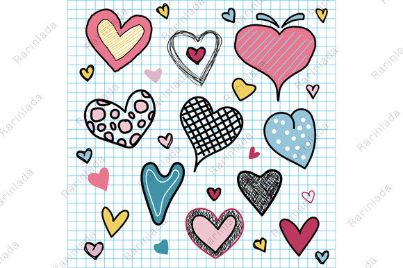 Download Valentine's Day Hearts Love Doodles - Day Collection