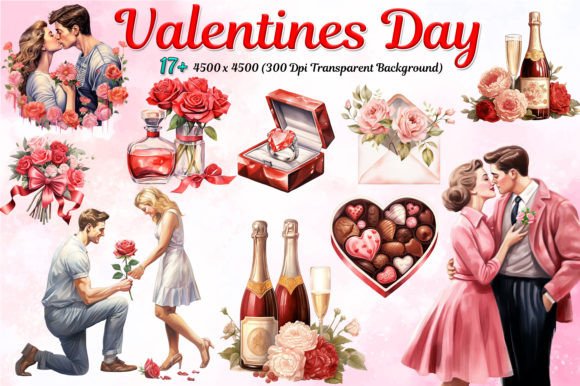 Download Valentine's Day Watercolor Bundle - Day Collection