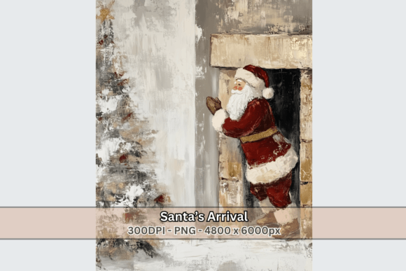 Download Santa's Arrival Christmas Holiday Art - Day Collection