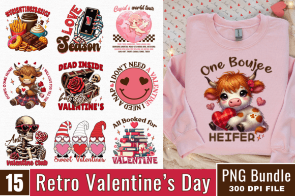 Download Retro Valentine’s Day Sublimation Design - Day Collection