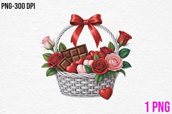 Download Romantic Gift Basket Clipart PNG - Premium Bundle