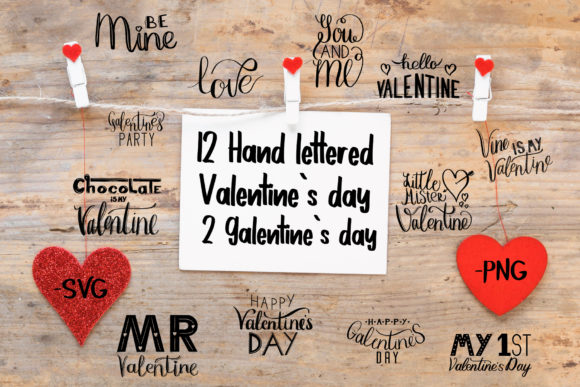 Download Hand Lettered Valentines Day Designs - Day Collection