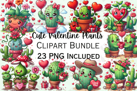 Download Cute Valentine's Day Plants Clipart - Day Collection