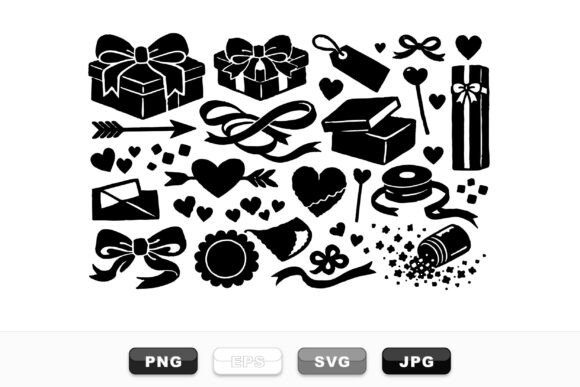 Download Romantic Gift Clipart Set - Romantic gift Collection
