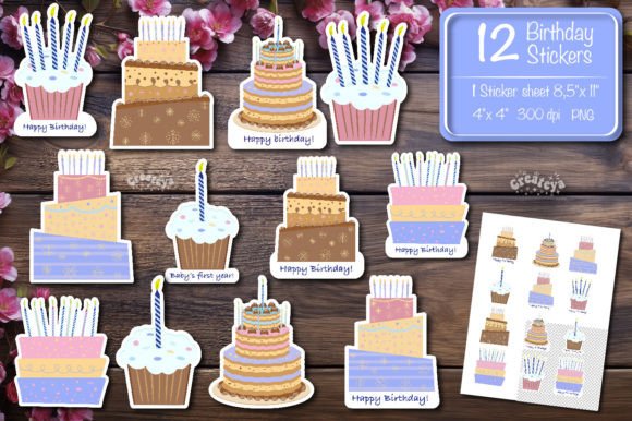 Download Birthday Stickers Png Printable Sticker - Day Collection