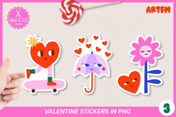 Download Cute Valentine's Day Characters Stickers - Day Collection
