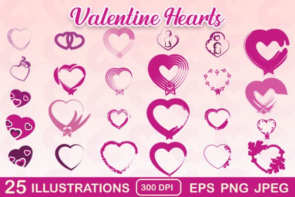 Download Valentines Day Hearts Clipart - Day Collection