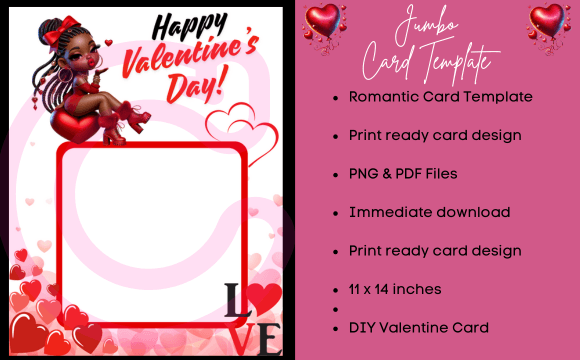Download Jumbo Valentine's Day Card Template - Day Collection