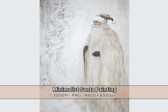 Download Minimalist Santa Christmas Holiday Art - Day Collection