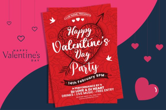 Download Valentines Day Party Flyer Template - Day Collection
