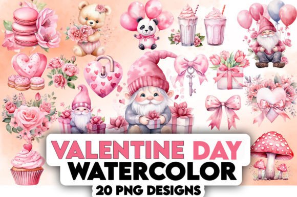 Download Valentine Day Watercolor Bundle - Day Collection