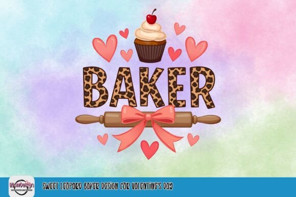 Download Sweet Leopard Baker Design for Valentine's Day - Day Collection
