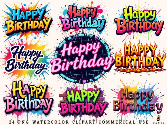 Download Happy Birthday Png Bundle Sublimation - Day Collection
