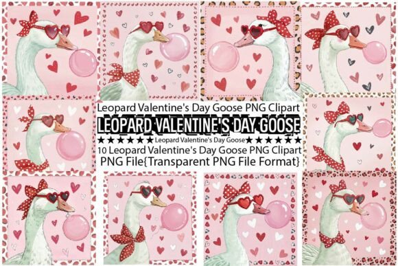 Download Leopard Valentine's Day Goose PNG - Day Collection