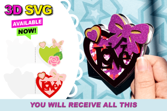 Download Valentines Day Card 3D SVG - Day Collection