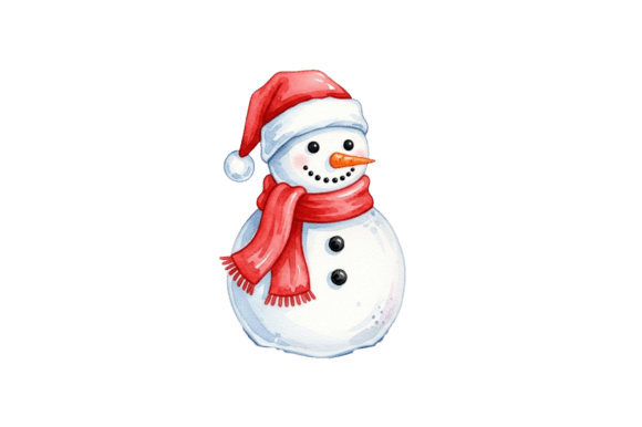 Download Cute Watercolor Snowman Holiday Art - Day Collection