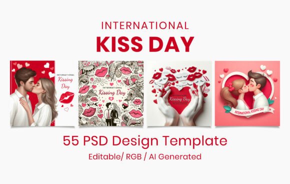 Download Kissing Day PSD Banner Designs - Day Collection