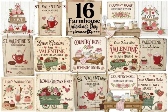 Download Farmhouse Valentine's Day PNG Bundle - Day Collection
