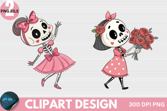 Download Funny Cute Valentine's Day Skeletons Cli - Day Collection