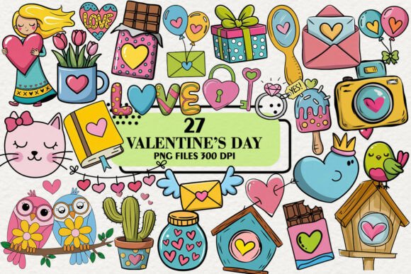 Download Kawaii Romantic Valentine's Day Clipart - Day Collection