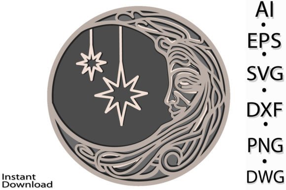 Download Day and Night 3D Multilayer SVG/Lasercut - Day Collection